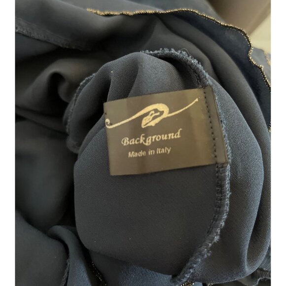 Floral Velvet Chiffon Skirt Silk By Background Boho Whimsy Italy Size 46 / US 10 - Picture 9 of 9